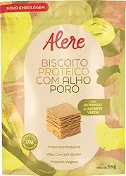 Biscoito Proteico com Alho Poró Sem Glúten Alere 55g
