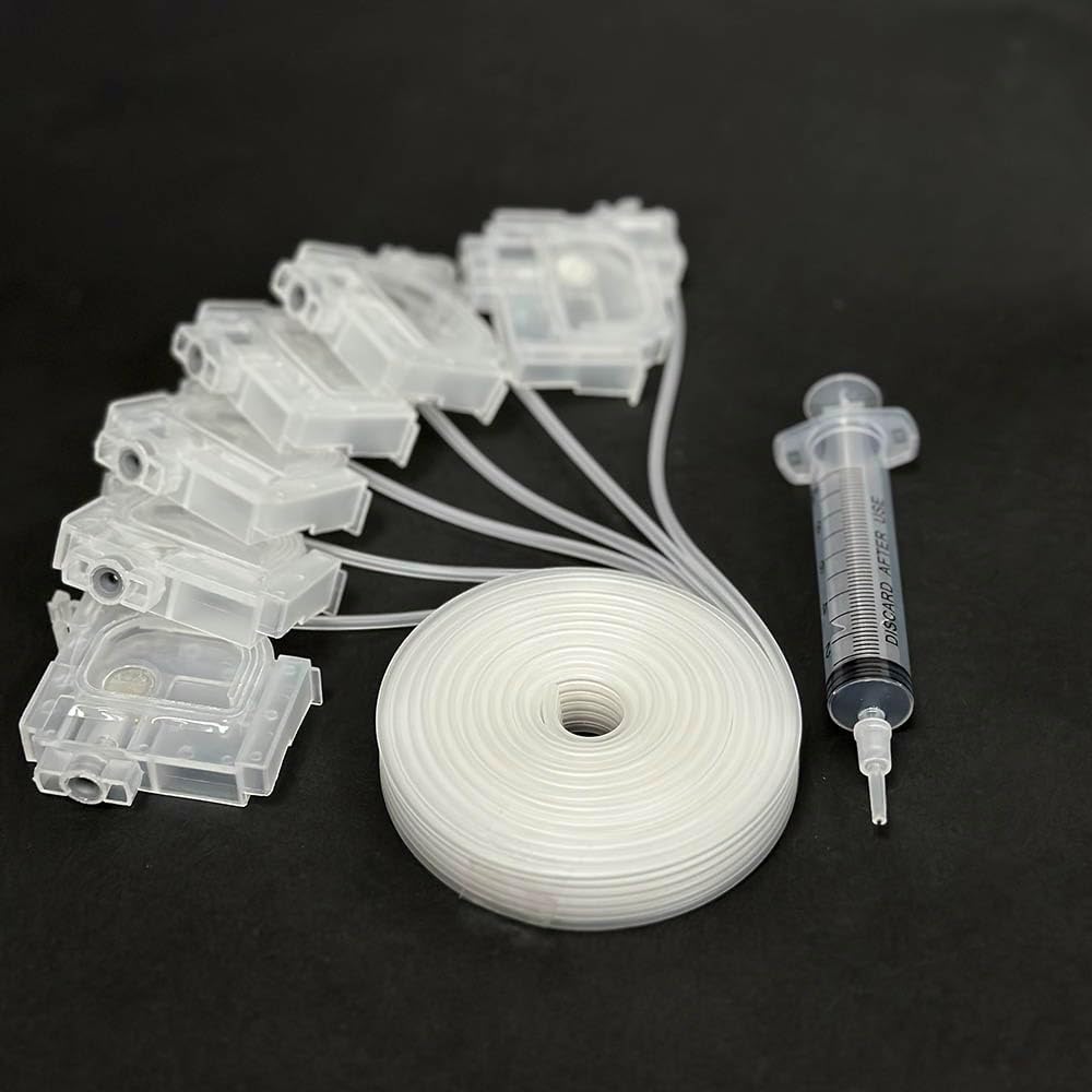 L800 DTF Printer Damper Dumper for Epsons L801 L805 L810 L850 L1800 L1300 L1455 With 2M Hose Tube (Clear tool set)