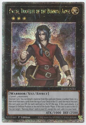 Dante, Traveler of The Burning Abyss - BLMR-EN081 - Quarter Century Secret Rare - 1st Edition
