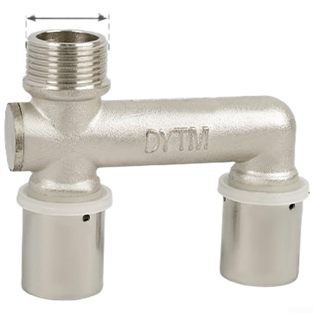 GLOBALHUT tee para latón Pex-Al-Pex 25mm Rosca Macho G3/4 tee para latón