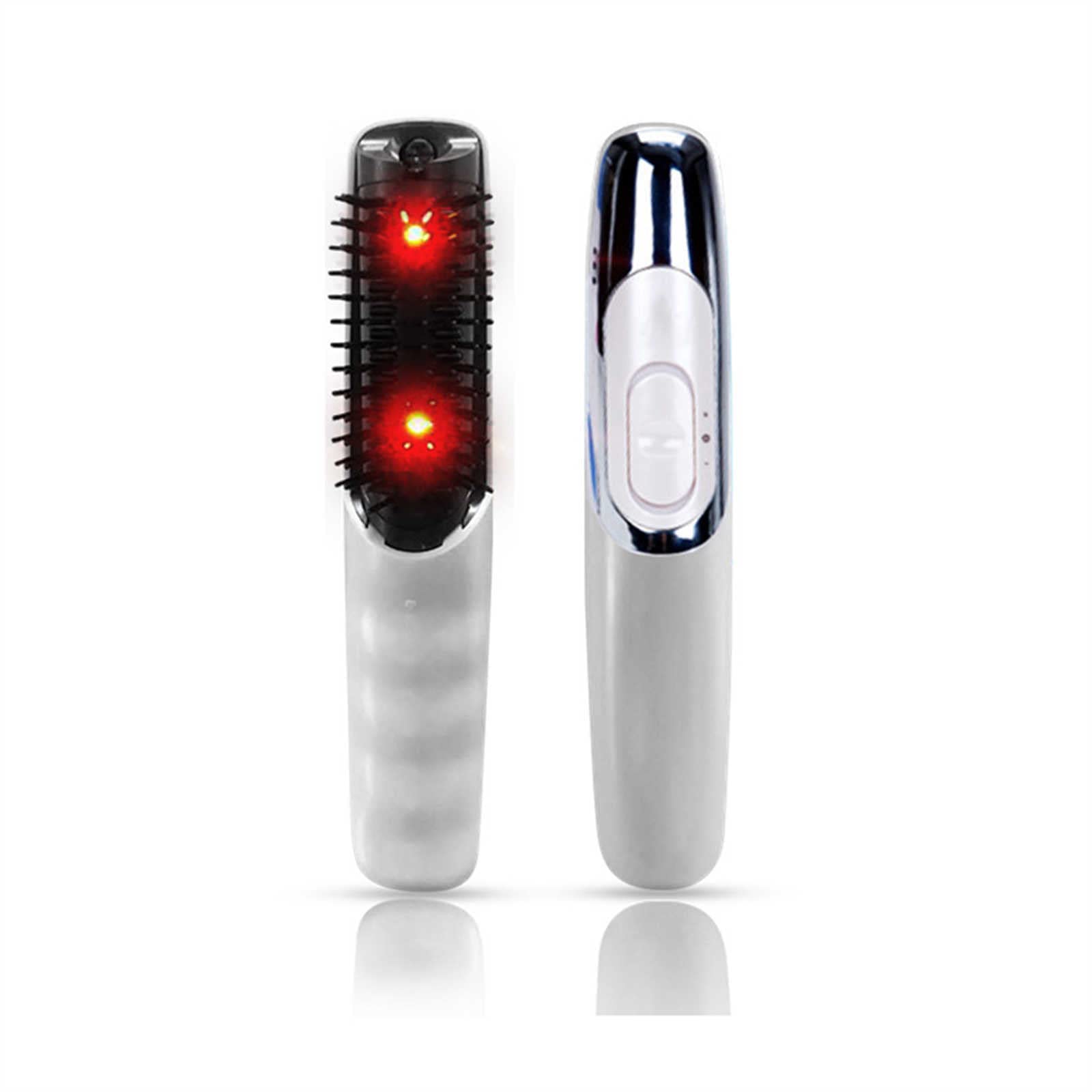 Peigne Massage Phototherapie du cuir chevelu a LED et brosse applicatrice de serum