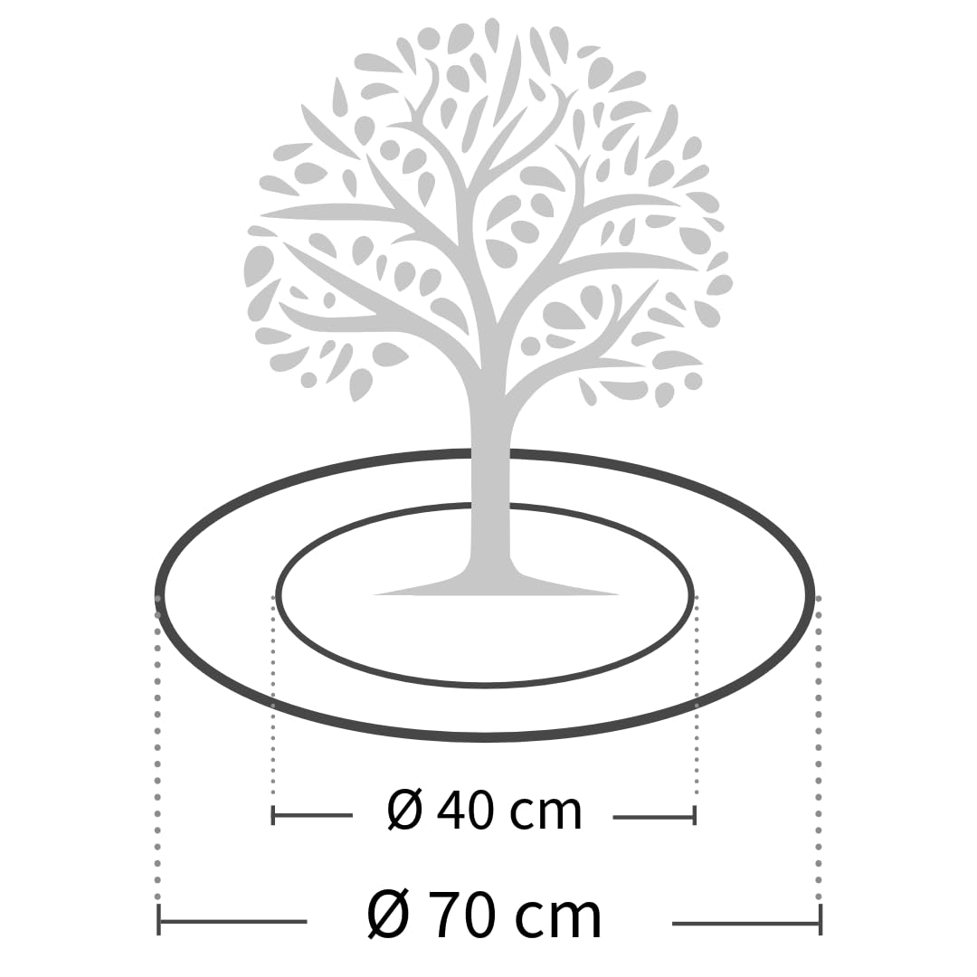 Rasenkanten Baumring FLACH aus Cortenstahl Ø 40/70 cm Mähroboter Mähkante für Bäume und Sträucher