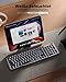 ProtoArc Faltbare Tastatur Beleuchtet, XK01 Plus Bluetooth QWERTZ Klappbare Tastatur mit Ziffernblock mit 3 Kanälen für iPad iOS Android Windows Laptop PC - Schwarz
