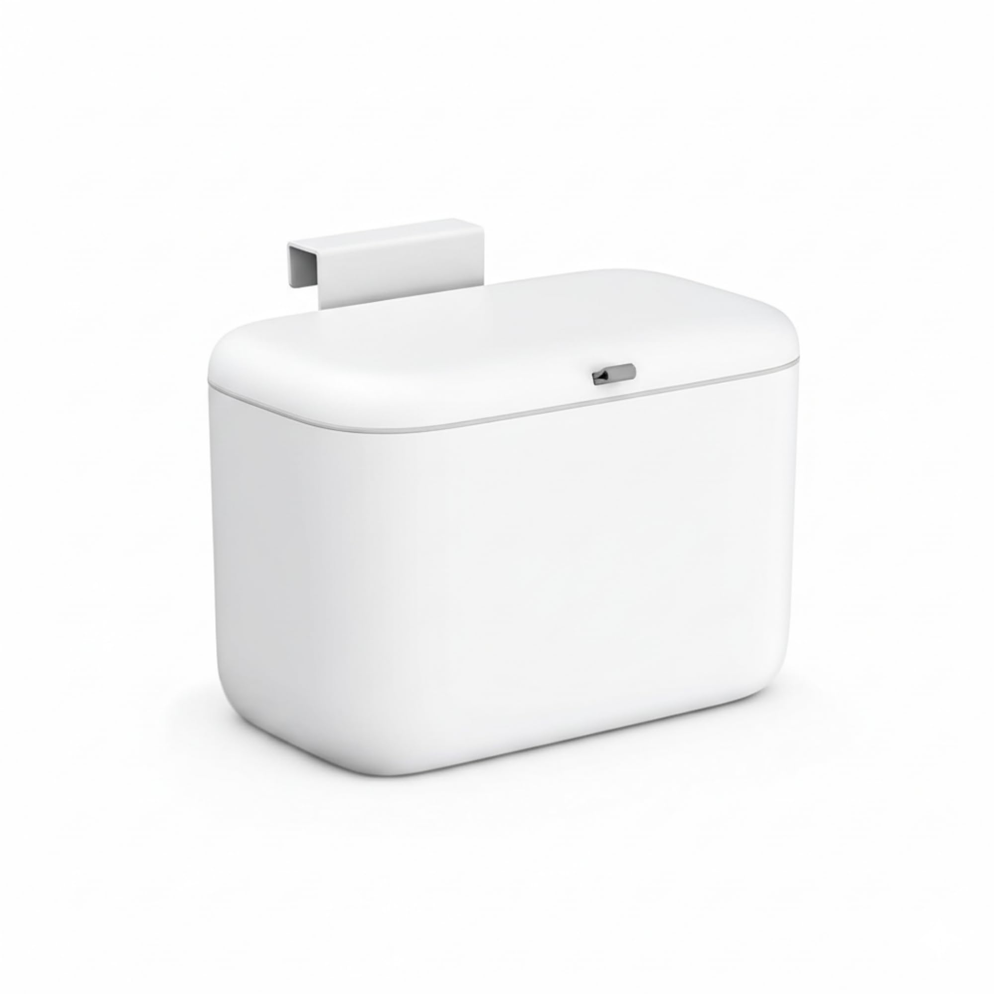 Photo 1 of MUEE Hanging Compost Bin [1.3 Gal Solo Size] Food Scraps Collector with Slide Lid - Under Cabinet Small Trash Can for Coffee Station, RV & Studio Apartment - Matte White
