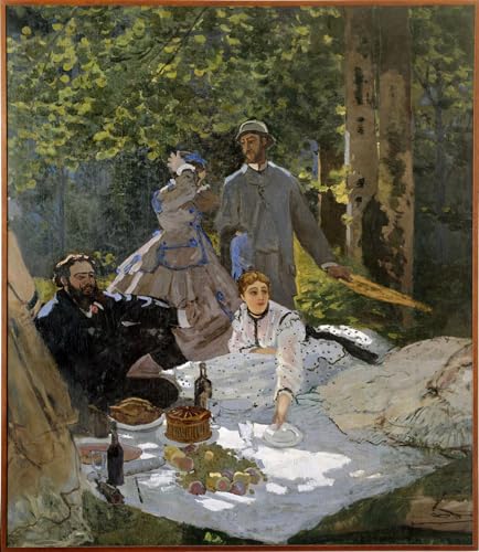 PSVDCTOO Art Reproduction Impression d'affiches Affiche Toile Le petit déjeuner sur l'herbe de Claude Monet Art Portrait Pour Decoración Mural 60x90cm
