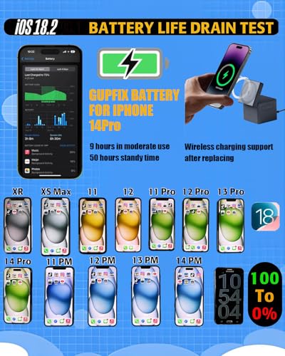 Image of Diagnostic Battery for iPhone 14Pro No Pop-up Unknown Part Warning | High Real Capacity Long Last Time Wireless Charging Support Face ID NO Heat Durable Tool For DIY User Phone Repair Shop