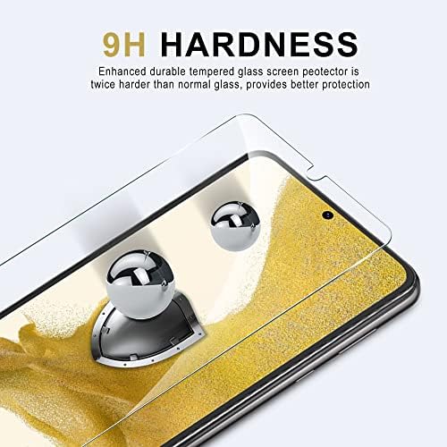 DEERLAMN for Samsung Galaxy S22, Screen Protector and Camera Lens Protector, Alignment Frame & Tempered Glass Protective Film, 2+3 Pack
