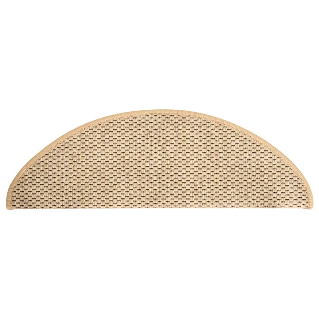 vidaXL Samoprzylepne nakładki na schody, 15 szt., 65x21x4 cm, beżowe