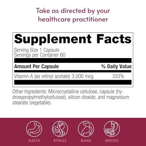 Bariatric Advantage Vitamin A 3,000 mcg, 60 Count - Image 4