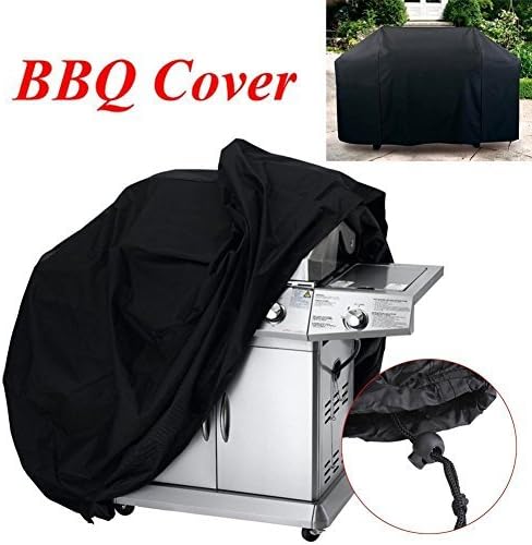 Okbonn-68" 210D BBQ Gas Grill Cover Heavy Duty Waterproof Cover Breathable Oxford Fabric Snow Cover Extra Large (Black)