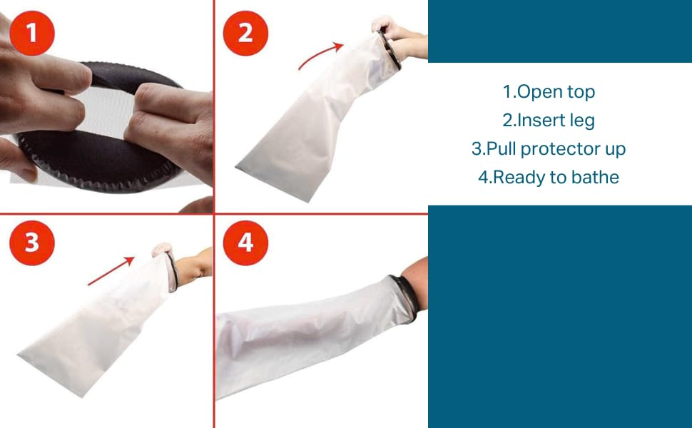 Miniatura 5 de Funda impermeable para patas de ducha, protector reutilizable para piernas de adultos y niños, fundas fundidas para piernas de ducha, bolsa de