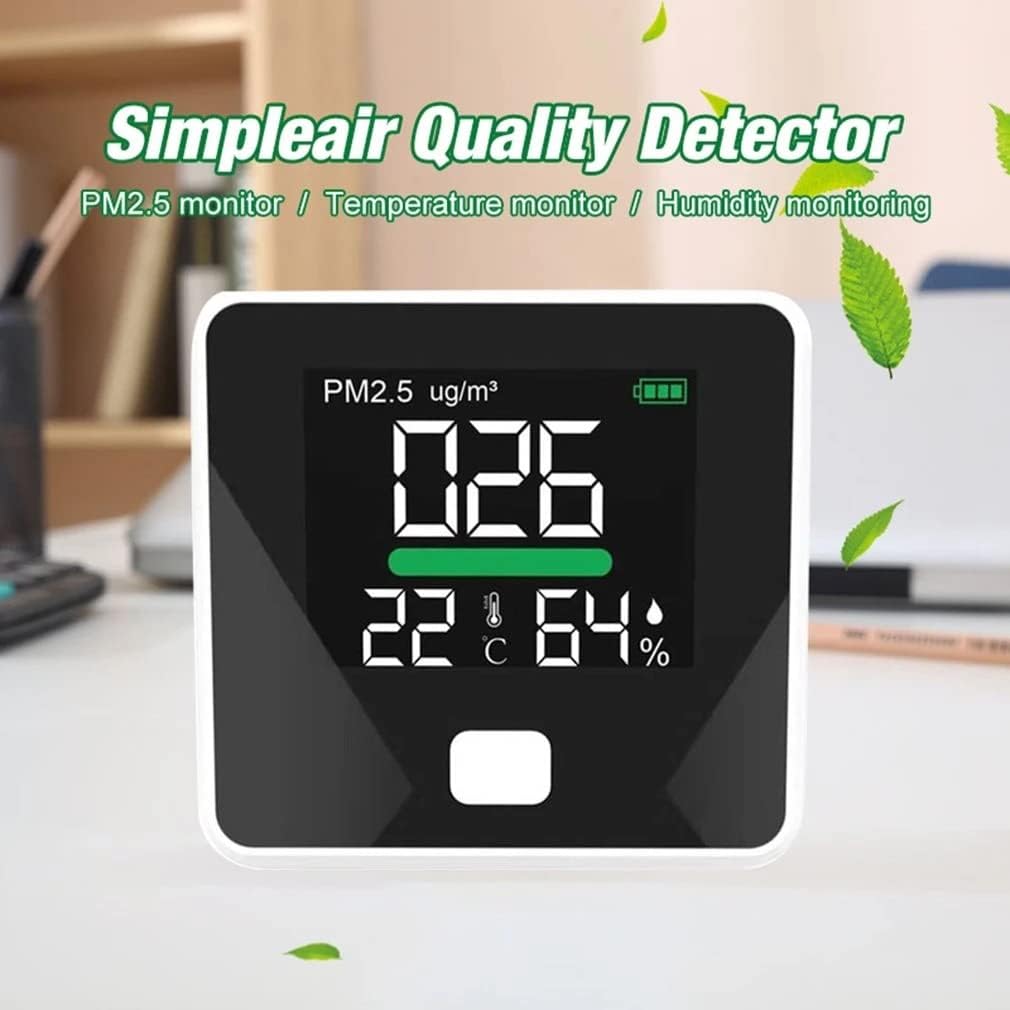PM2.5 Detector Air Quality Detector Temperature Humidity Meter Gas Monitor LCD Screen Dust Thermometer Multi-Function Tool