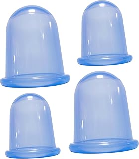 FRCOLOR Conjunto De Ventosas De Silicone Para Rosto Azul 4 Pçs Conjunto De Ventosas Faciais Anticelulite Ferramenta Para O Rosto Ventosa Para Celulite Ventosa Ventosa De Silicone