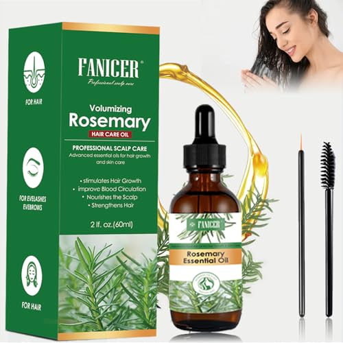 60 ML Aceite de Romero para el Crecimiento del Cabello,Aceite de Romero para el Cabello,Nutre y Promueve el Crecimiento del Cabello,Pestañas,Cejas,Aporta Brillo,Repara el Cabello Dañado