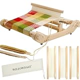 WILLOWDALE 16 Inches Rigid Heddle Loom, Weaving Loom Kit with Shed Stick, Wooden Multi-Craft Weaving Loom for Adults, Threads Warping Frame with Pegs and Yarn Stand, Frame Loom for Beginner