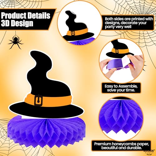 Image of KatchOn, Halloween Centerpieces for Tables - Pack of 9 | Orange and Black Halloween Table Centerpiece for Halloween Table Decorations | Pumpkin summerween Centerpiece for Halloween Decorations Indoor