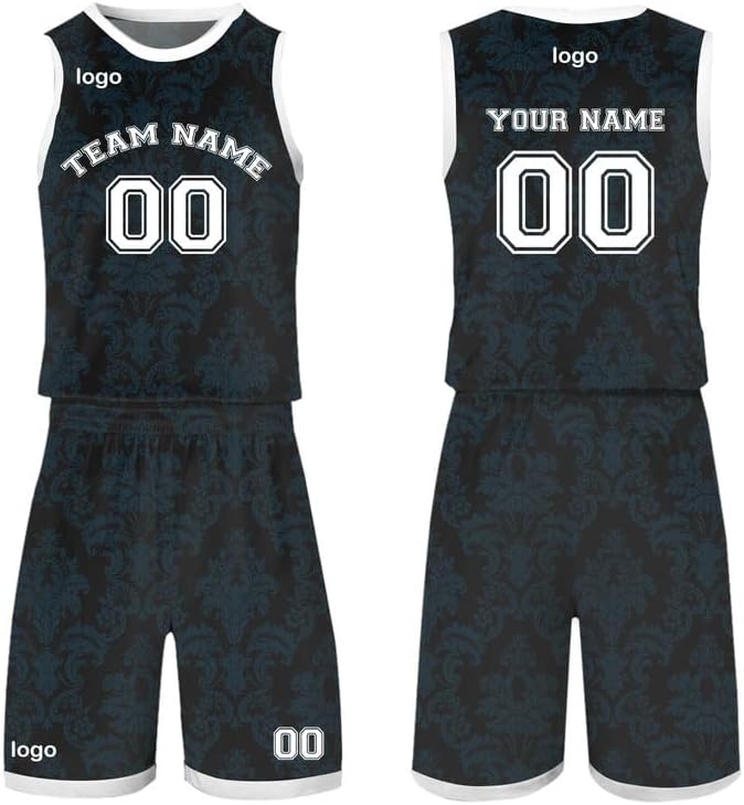 Custom Men Basketball Jerseys Sets with Logo Name Number Team Custom Basketball Jersey Personalized Basketball Jerseys
