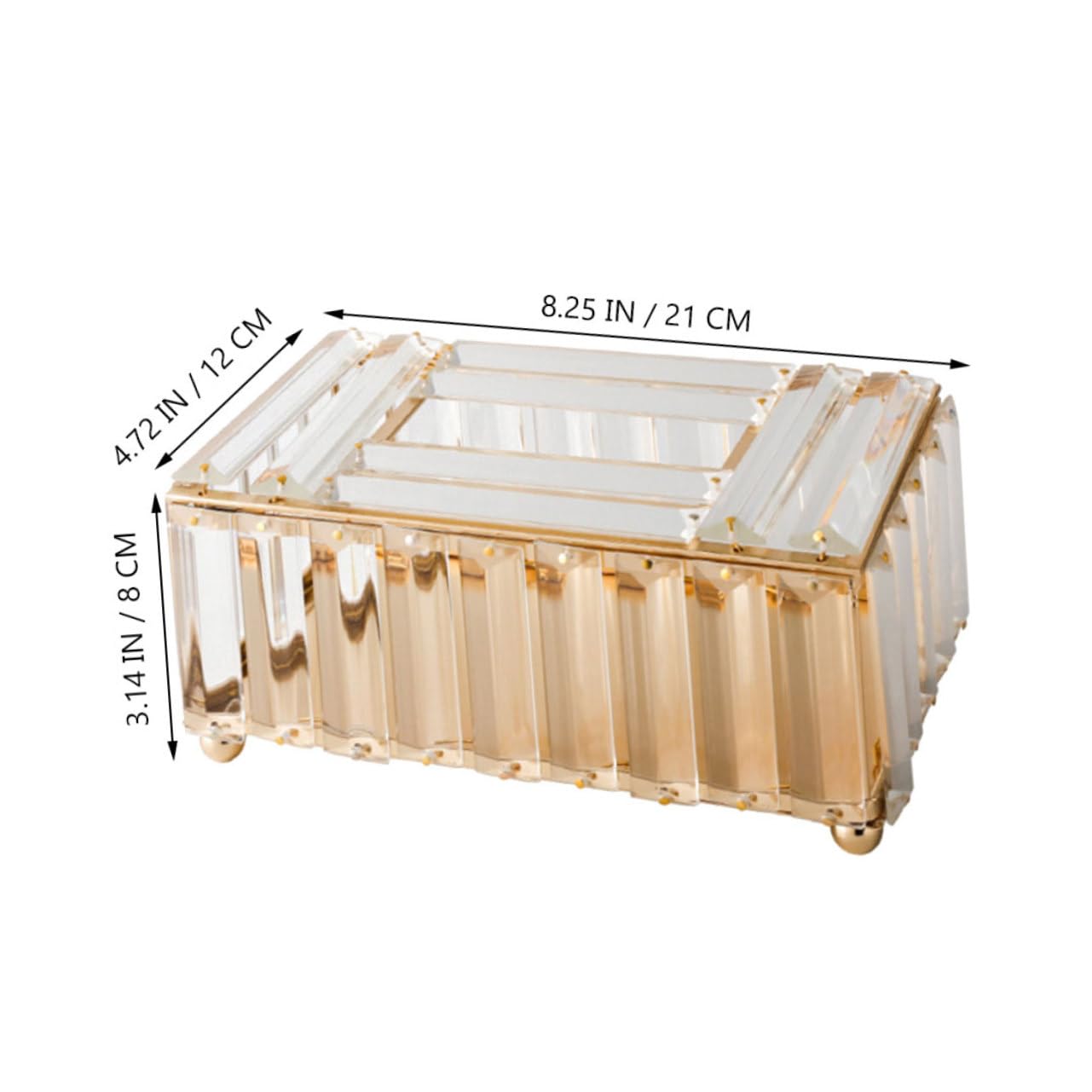 NUOBESTY Boîte à Mouchoirs et Résistant à l'usure Facile à Remplacer en Cristal Blanc Couvercle, Design Moderne pour Restaurant et Salons