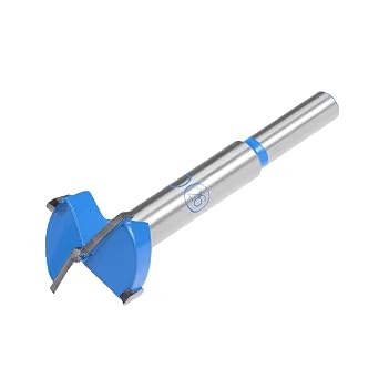 TA-VIGOR 26mm Forstner Drill Bit, Tungsten Carbide Forstner Bit with Round Shank for Wood Plastic Hole Drilling, Suitable for CNC, Electric Drill Machines &More