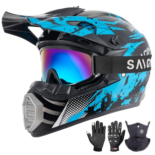 Youth Kids Motocross Helmet, ATV Dirt Bike Helmet, Off-Road BMX