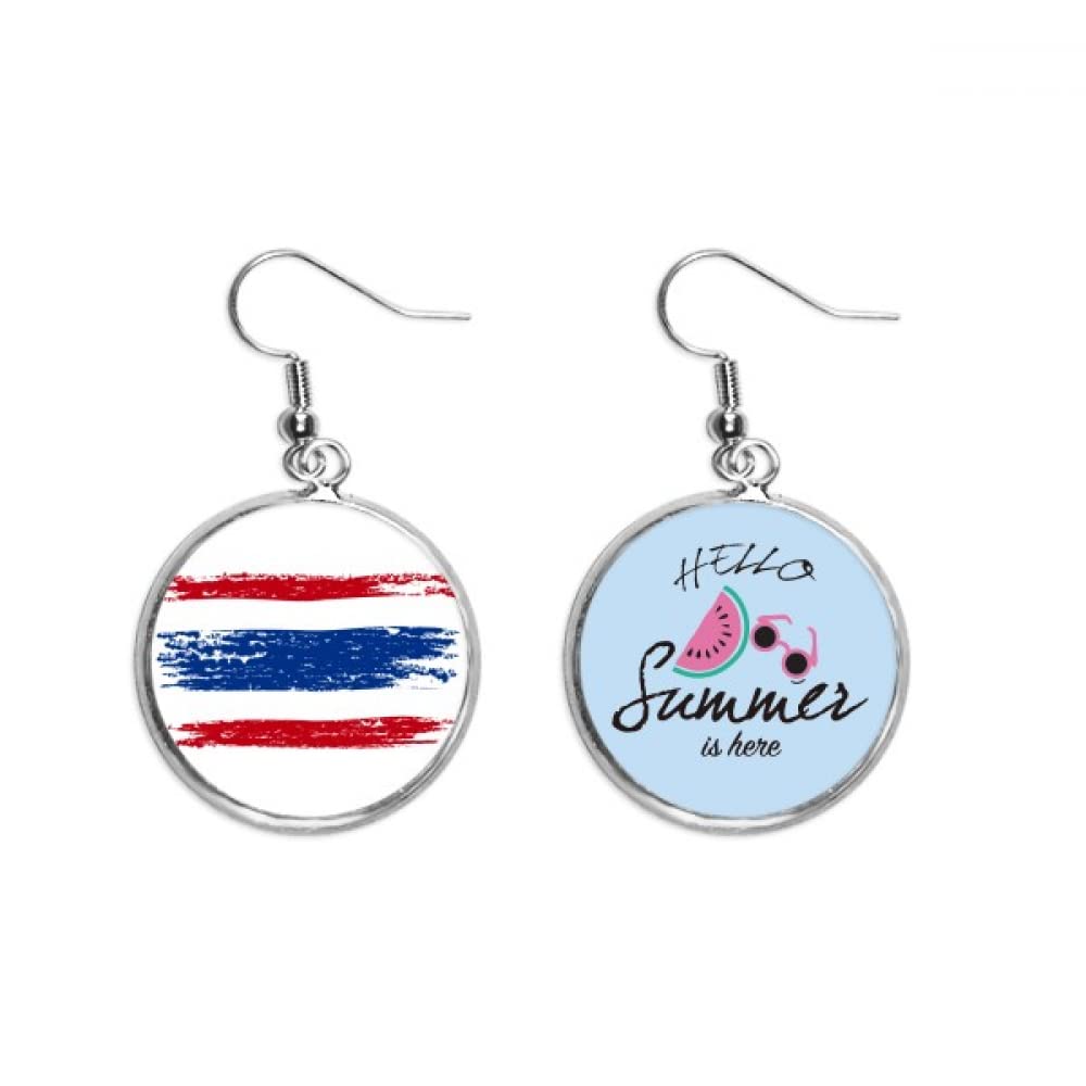Pendientes de sandía estilo acuarela de Tailandia para verano 5
