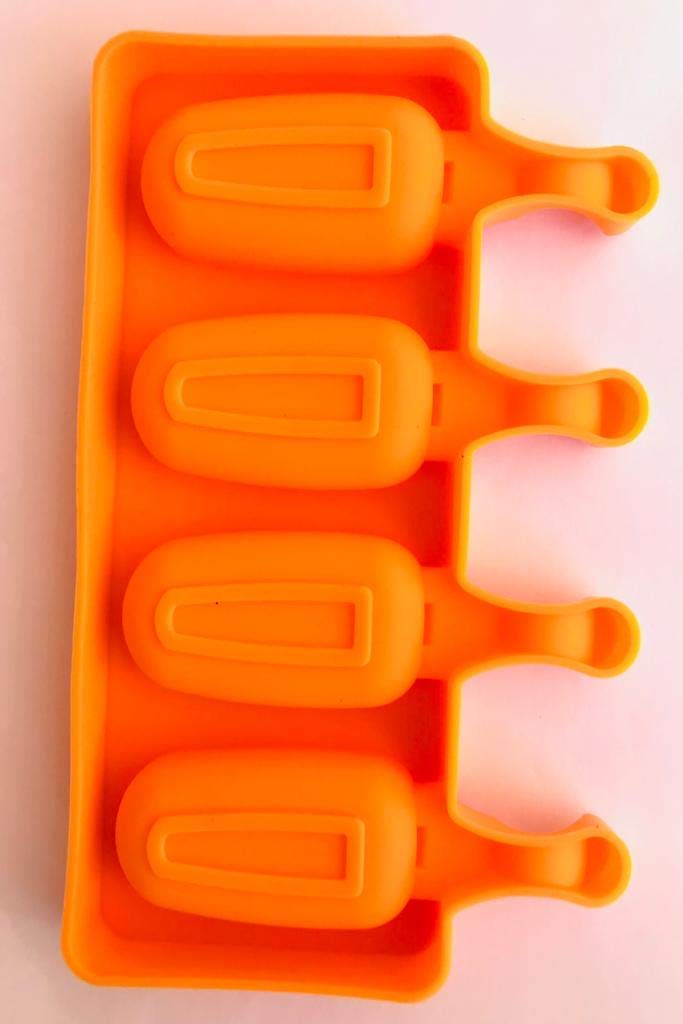 Baker's Cutlery™ 4 Cavity Small Silicone Cakesicle Mould|Popsicle Easy Ice Cream Bar Mould |4-Cavity Cakesicle, Ice Cream Candy Mould |Silicone Easy Cream Mini Ice Cream Bar Mold | Assorted Color 2