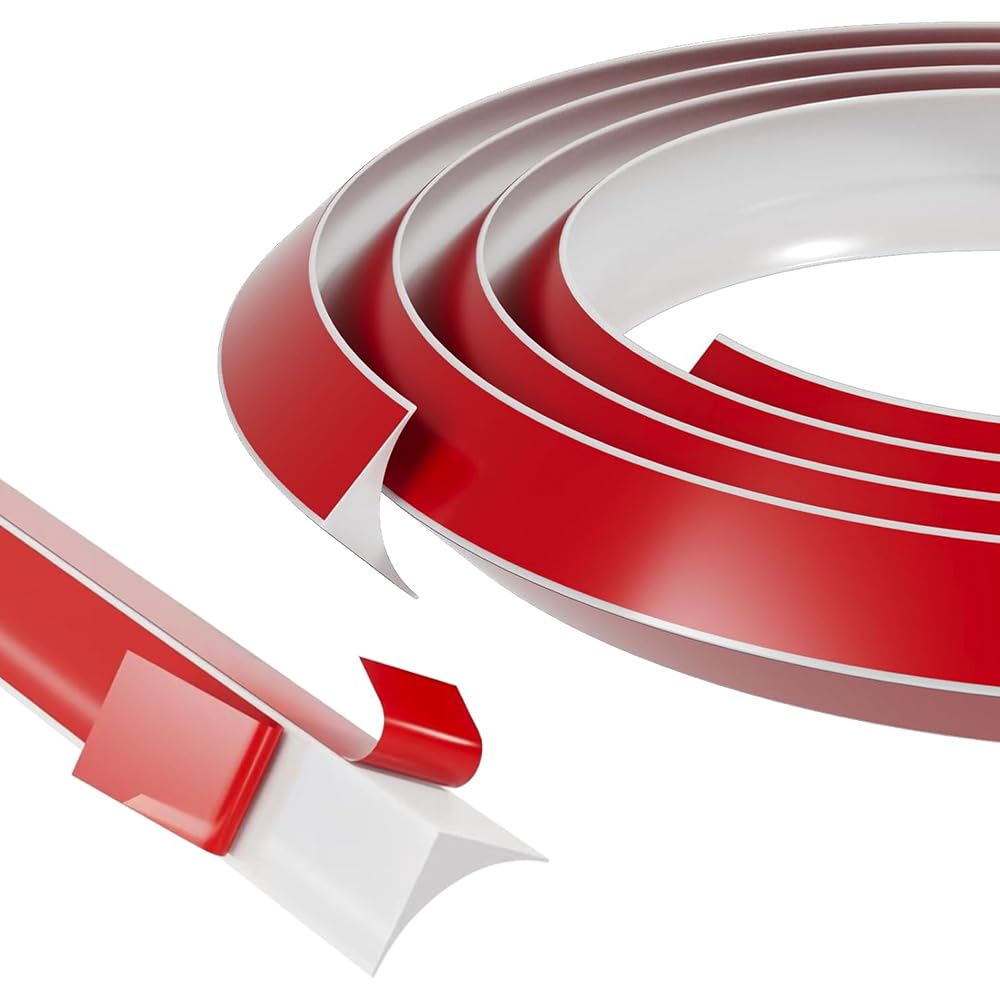 5M Silicone Quadrant Trim Coving Self Adhesive Skirting Board Caulk Strip Flexible Moulding Trim for Cabinet Countertop Shower Tray Floor Tile Wall Corner Ceilings (5M(15 * 15mm))