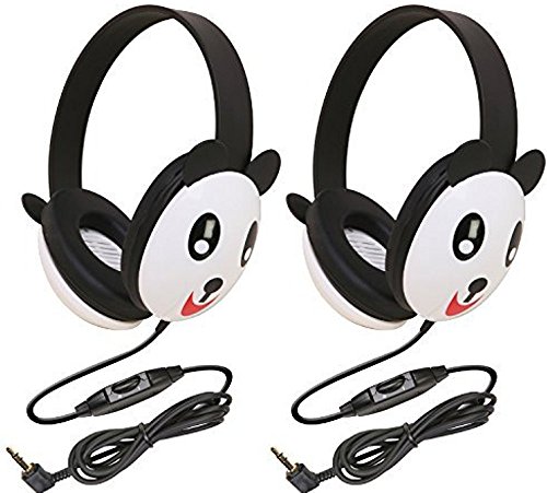 Casque enfant panda Califone pour l'école et les voyages en famille