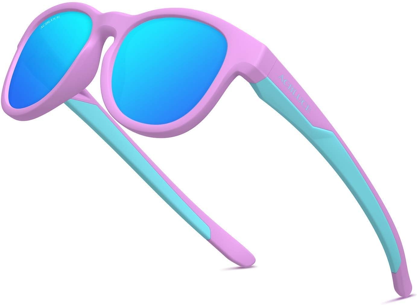 Kids Polarized Sunglasses for Boys Girls TPEE Unbreakable Frame Sport Baseball Cycl...