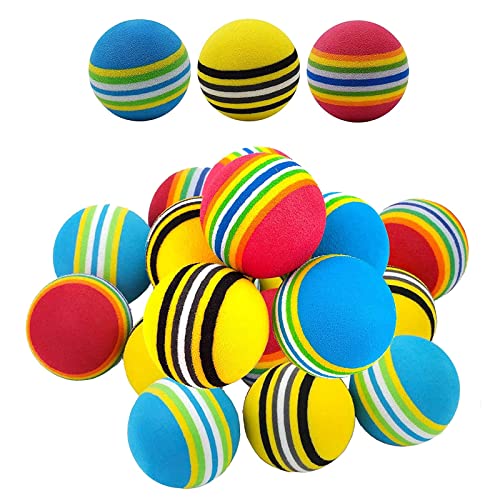 15 Pcs Golfbälle Trainingsbälle Striped Golf Balls Indoor Golfbälle Golfbälle Übungsgolfbälle Plastic Golf Balls Golf Practice Balls Weich Elastisch Für Golf Spielplatz Praxis Spielzeug Cover