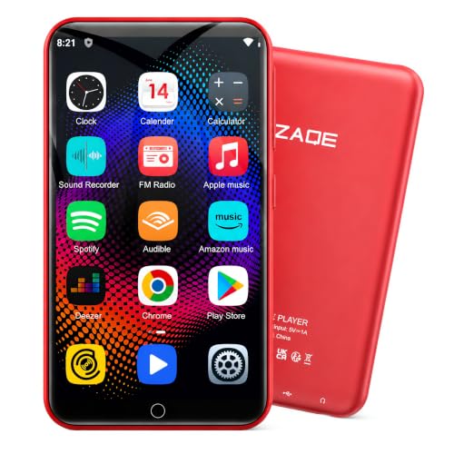 Image of MP3 Player with Bluetooth and WiFi, ZAQE 16GB Music Player with Spotify,Pandora,4 inch Touch Screen Android MP4 MP3 Player for Kids with Audible