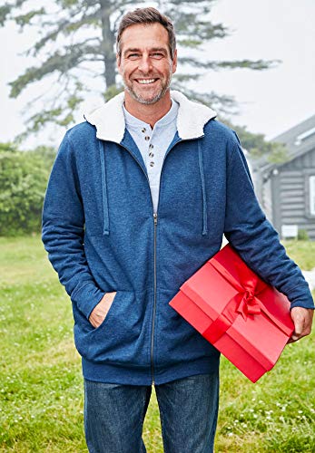 KingSize Men's Big & Tall Sherpa-lined Fleece Zip Hoodie Jacket2
