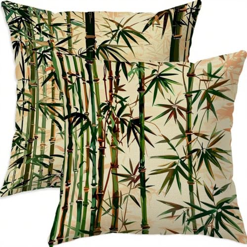 Housse coussin 80x80cm imperméable contre les taches de lin - 2