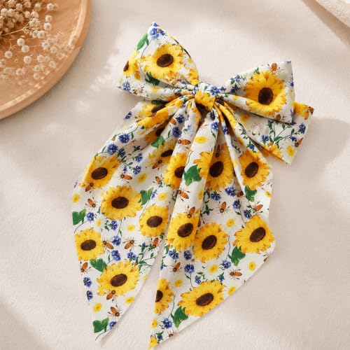Pinza para cabello con flor de girasol 16x30 cm miniatura 3