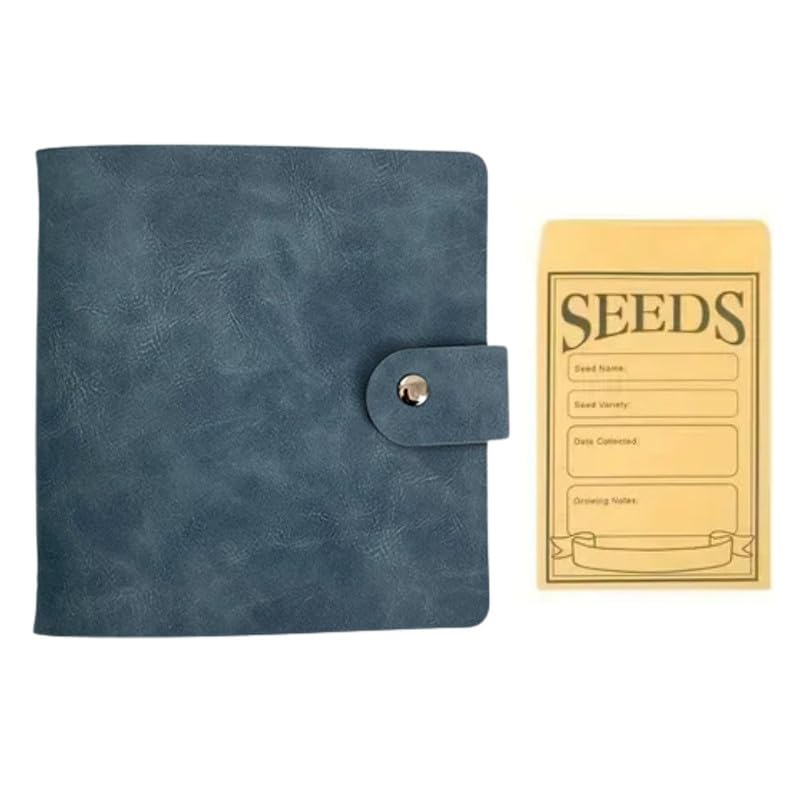 KACHEEG® PU Leather Seed Storage Album | 2-Hole Loose-Leaf Binder for 3/5 Inch Envelope Inserts + 50 envelopes-picture-27