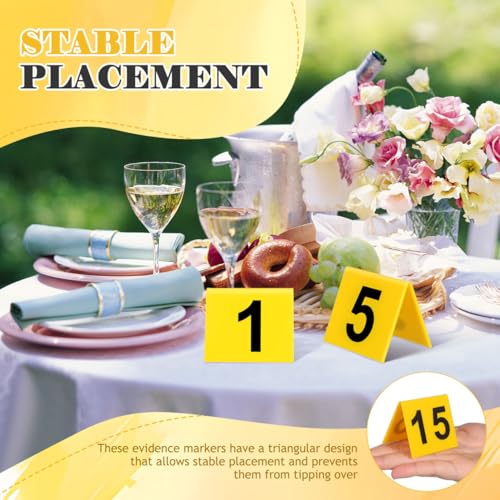 Números de mesa del 1 al 15 de plástico Gatuida de doble cara para restaurantes y banquetes 5