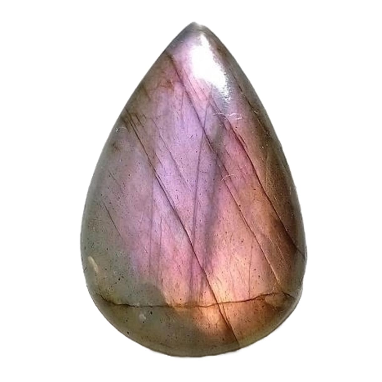 Labradorite violette en cabochon pour fabriquer un collier artisanal unique - 7