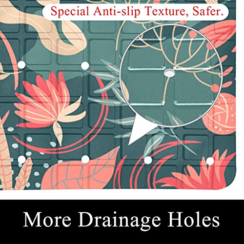 Tapis de bain antidérapant senior et enfant avec trous de drainage
