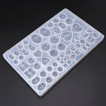 Multi Pendant Resin Art Mold 58 Cavity Jewellery Mold Earring Mold, Pendent Mold 29 Design, Multiple Shape Jewellery Mold Earring Mould, Pendant Mould for Resin Art Resin Jewellry