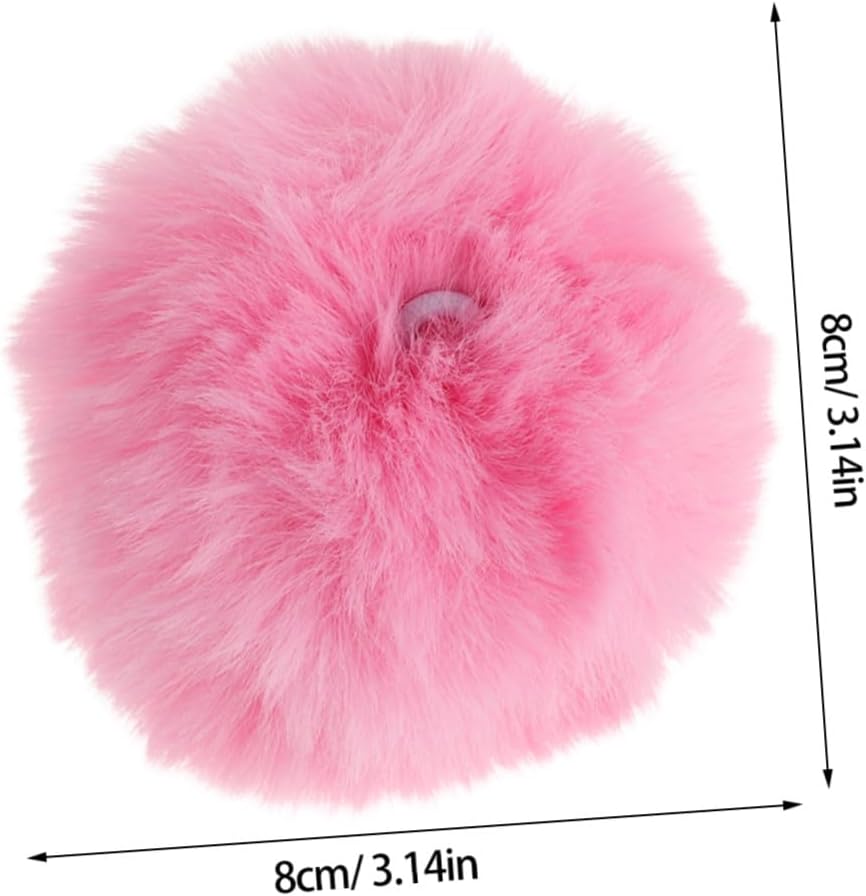 BCOATH Faux Fur Pom Pom Balls Flexible Design 30pcs with Elastic Loop Fluffy Acrylic and Polyester for DIY Crafts for Hats Scarves Gloves Travel and Sewing Costume Materials