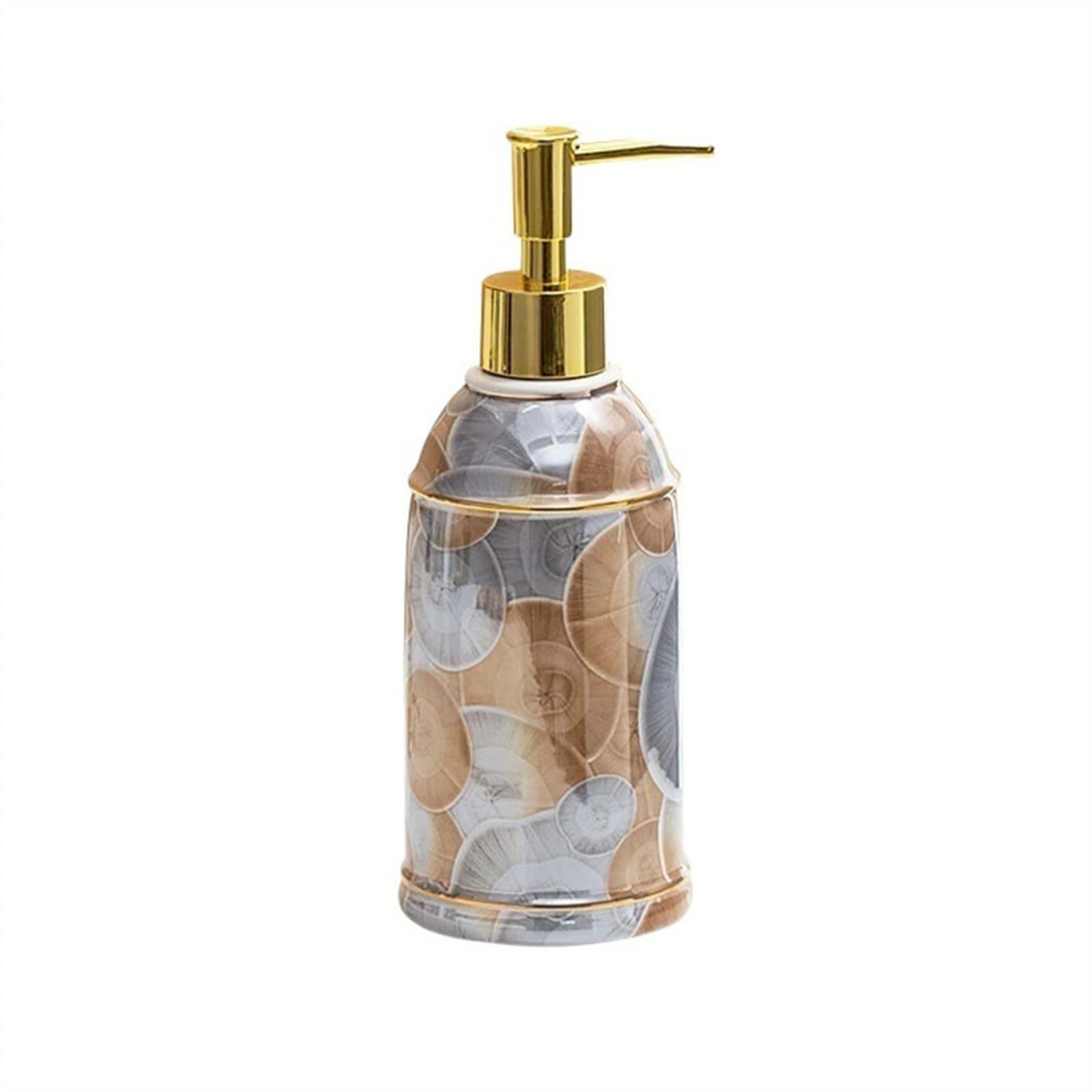 Distributeurs de douche : distributeur de savon en céramique de 400 ml, élégant et luxueux, flacon de lotion de salle de bain de haute qualité avec fermeture à bouton-poussoir (couleur : 5)