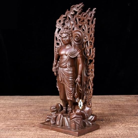 古銅の置物 仏像 不動明王 黄銅製 酉年 お守り 置物守護 不動明王の置物 高さ