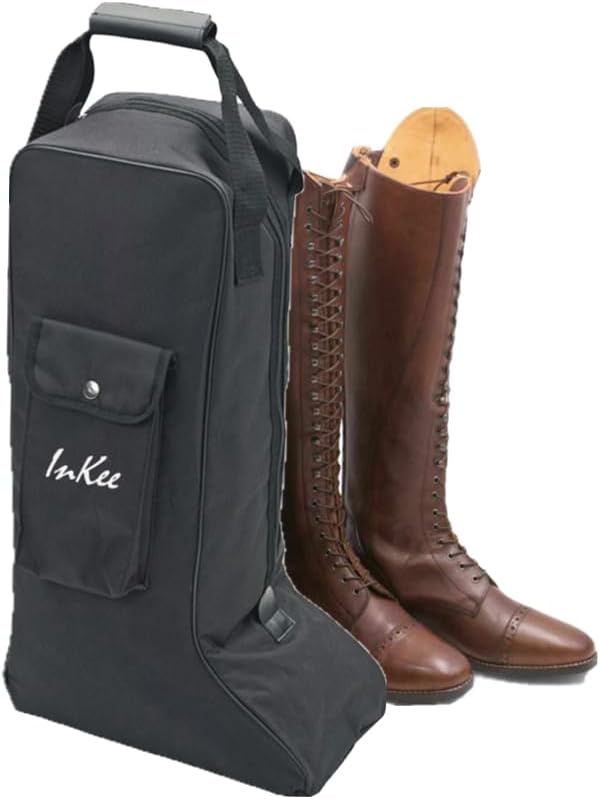 UNISTRENGH Portable Boot Carry Bag Horse Riding Tall Boot Bag with Handle, Equestrian Equipment Organizer for Storage Knight Boot Bag