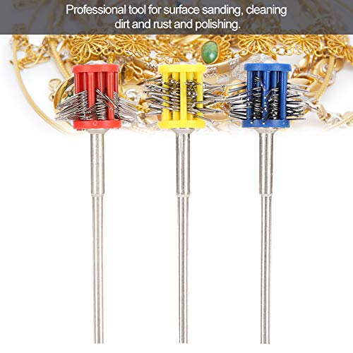 Image of Metal Polishing Brush, Durable Metal Texturing Brush - 3-Piece Wire Brush Polishing Set for Sanding and Rust Cleaning on Metal Surface