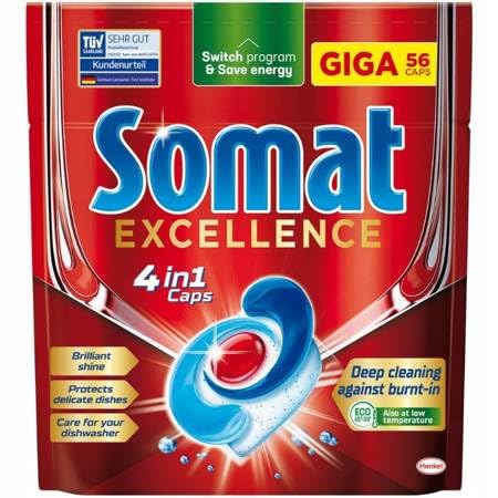 Somat Tabs Excellence Pastillas Lavavajillas 56 piezas 4 en 1