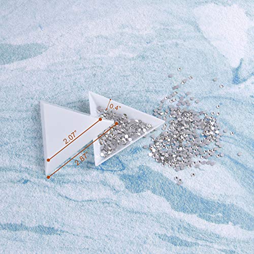 Auear, Bead Sorting Trays Plastic Nail Art Plates For Diy Art Craft Jewelry Project (White, 30 Pack Triangle Tray Shaped) #TOP1