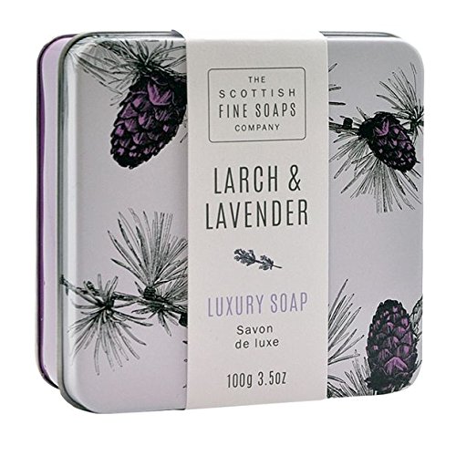 Scottish Fine Soaps Larch and Lavender Soap Tin 3.5 Oz