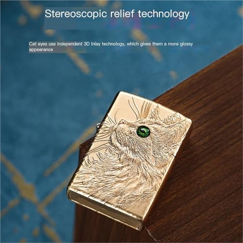 Encendedor de queroseno de metal con diseño tridimensional de colección 4