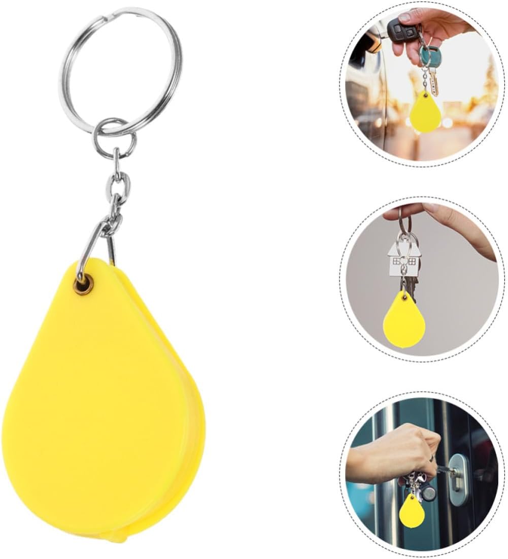 Alipis Portable Keychain Magnifier 4pcs Set with Magnification, Mini Folding Plastic and Acrylic Loupe for Jewelry and Gem Reading, for Travel and Hobby Use