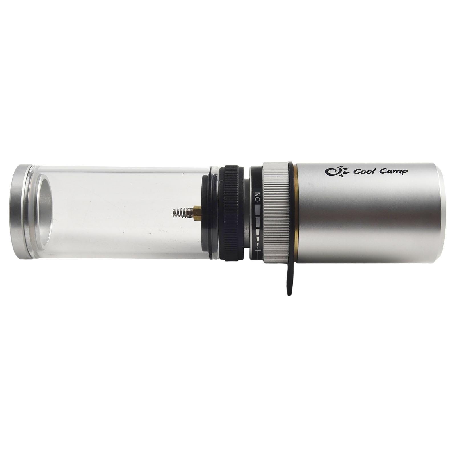 Camping Gaslaterne aus Aluminiumlegierung mit Kerzenlicht-Effekt, verstellbarem Lichtrahmen und Schraubkartuschenanschluss für Outdoor, Wandern und Zelten, inkl. Nachfüllkanister 10g